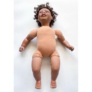 Vintage Lee Middleton 1983 20” Vinyl & Cloth Doll “Amanda” Purple Eyes